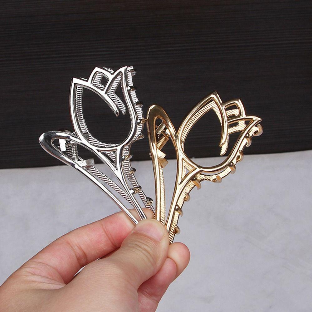 NICKOLAS Kẹp Tóc Hoa Tulip Thời Trang Hàn Quốc Cho Nữ