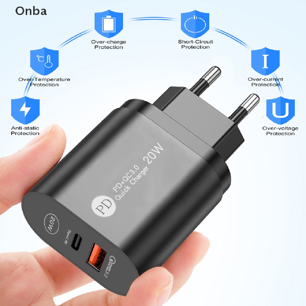 Bộ Sạc Nhanh Onba Super Si 36W USB C Cho iPhone 13 Type C QC 3.0 PD