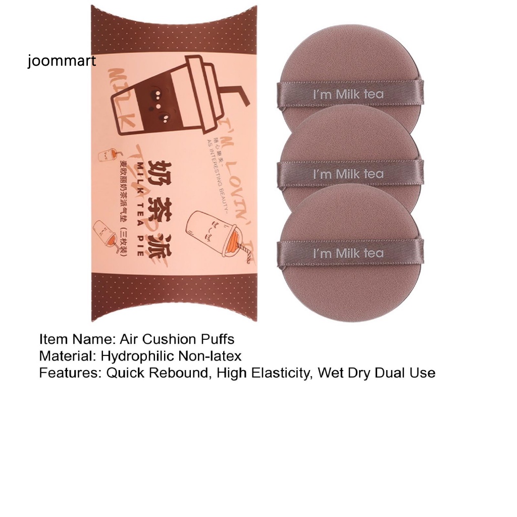 Set 3 Mút Trang Điểm Hình Tròn Có Thể Tái Sử Dụng Cho Nữ