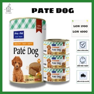 Pate Dog cho chó Pro-pet mọi lứa tuổi vị thịt gà cá ngừ lon 190g và 400g - bibopetcare