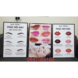 bộ 3 ảnh phục hồi môi mày