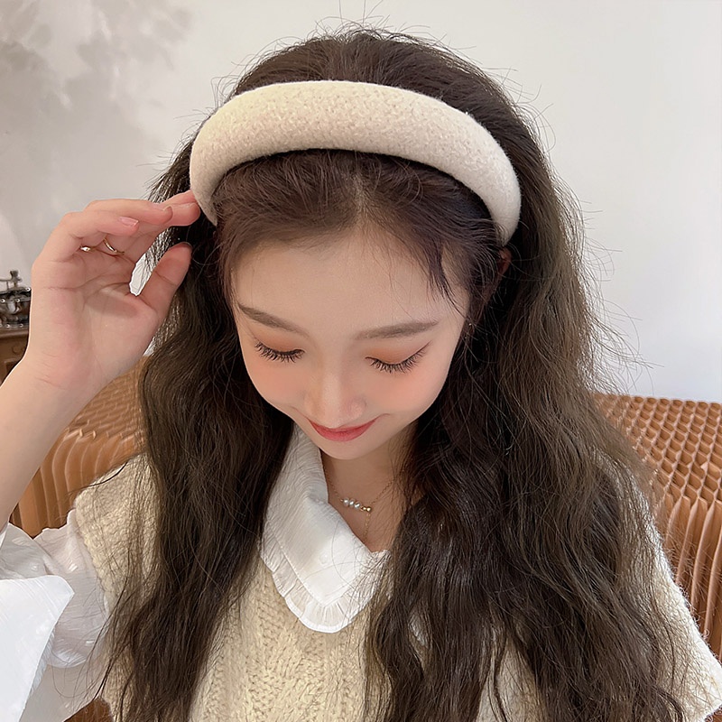 Băng Đô Cài Tóc Phủ Lông Nhiều Màu Sắc Thời Trang Thu Đông Hàn Quốc