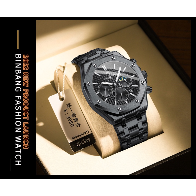 Đồng Hồ Đeo Tay Dây Inox Không Thấm Nước Thời Trang Mới 2022 Cho Nam Relogio Masculino 0161