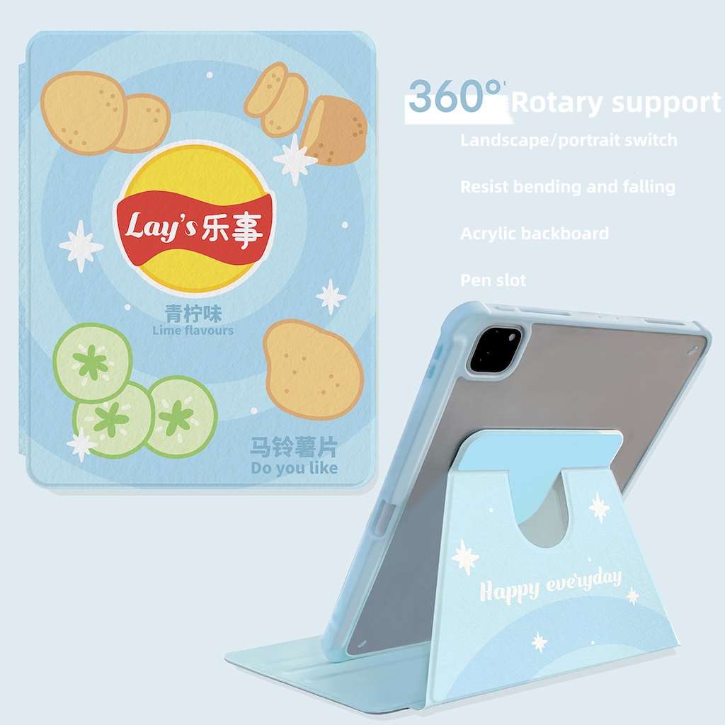 360° Bao Da Máy Tính Bảng Có Thể Xoay Cho IPad Air 5 4 3 / Pro 11 12.9 10.5 / 10.2 9.7 Inch Mini 10th 9th 8th 7th 6th 5th Giá Đỡ