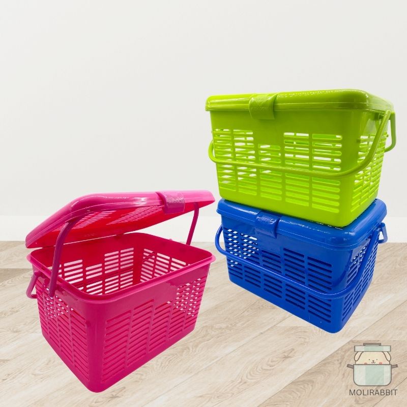 Giỏ Có Tay Cầm Và Nắp Kích Thước 40x30x25 cm
