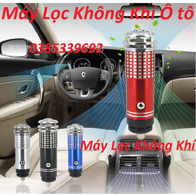 Máy Lọc Không Khí Ô Tô - Máy Tạo Ion Âm Ô Tô, Lọc Ozone, Khí Co2 - Tẩu 12v Loại Bỏ Khói Thuốc Lá, Khử Mùi