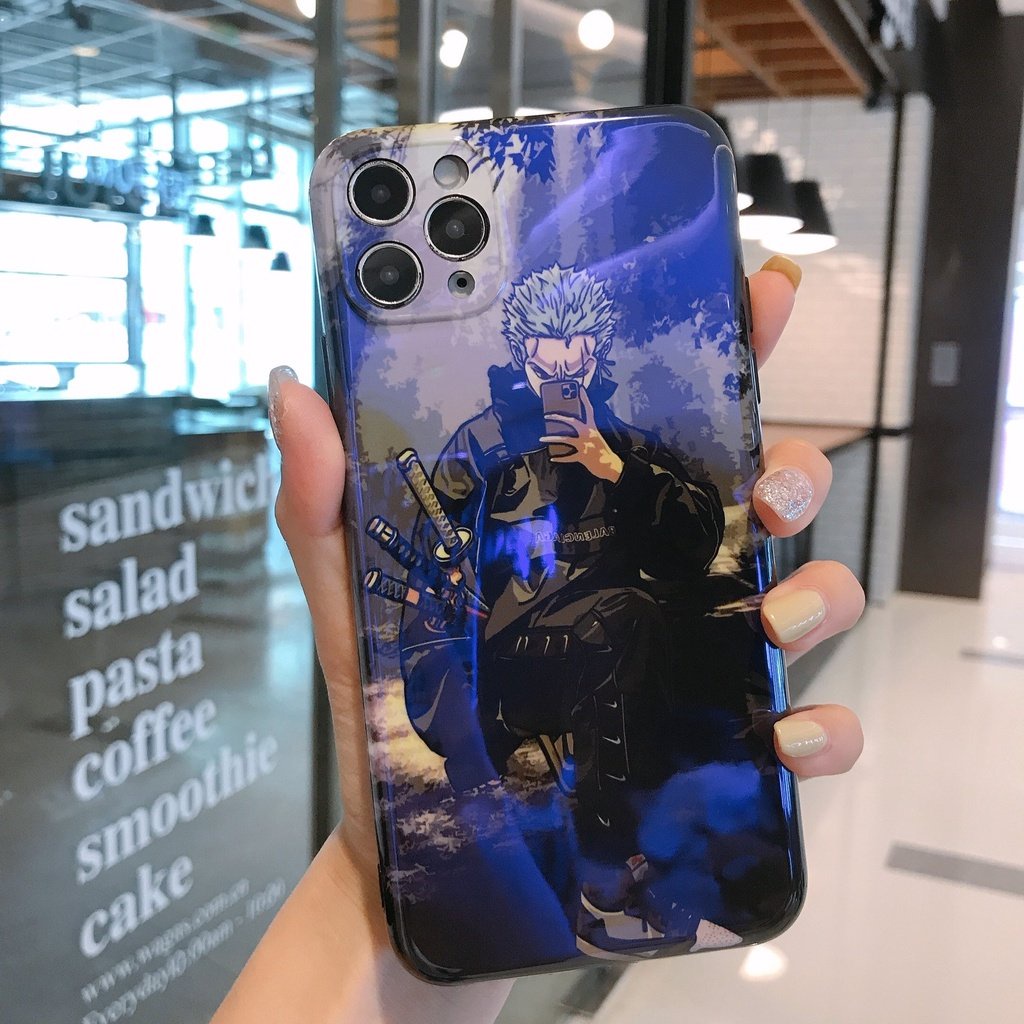 Ốp Điện Thoại Họa Tiết One Piece Luffy Zoro Jujutsu Kaisen Gojo Satoru Cho IPhone 7 8 Plus 11 12 13 14 Pro X XR XS Max