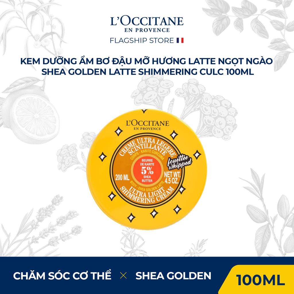 Kem Dưỡng Ẩm Bơ Đậu Mỡ Hương L'Occitane Latte Ngọt Ngào Shea Golden Latte Shimmering Culc 100ml