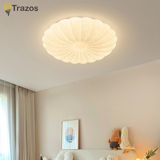  Đèn LED gắn trần nhà Trazos dạng tròn phong cách Bắc Âu hiện đại có 3 màu tuỳ chọn 