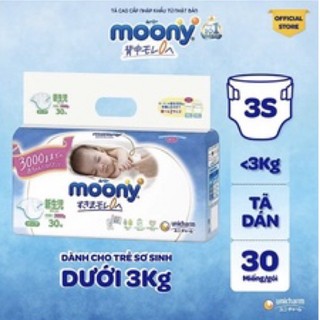 Tả dán Moony dành cho trẻ sơ sinh dưới 3kg