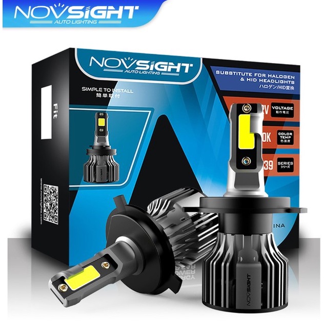 Bộ 02 Bóng Đèn Pha N39-Novsight chân 9005 (Hb3) Thiết Kế Nhỏ Gọn Chuyên Dụng Cho Xe Hơi