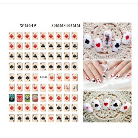 Sticker Lá Bài nhiều mẫu