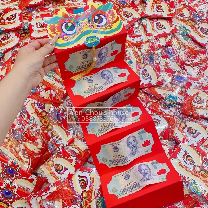 Bao lì xì năm mới gấp gọn mẫu năm mới