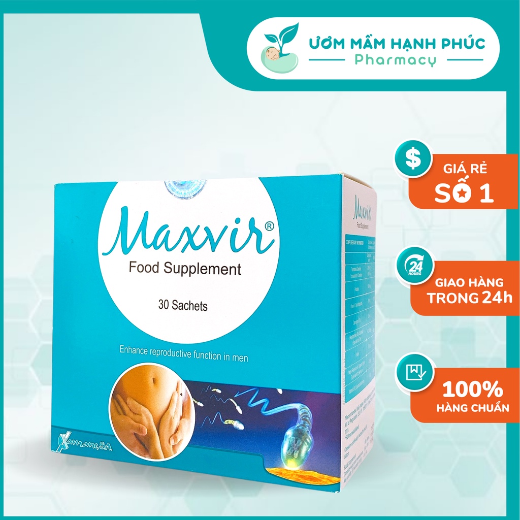 MAXVIR- Tăng thụ thai, tinh trùng yếu sẽ tăng chất lượng và số lượng, hỗ trợ vô sinh hiếm muộn