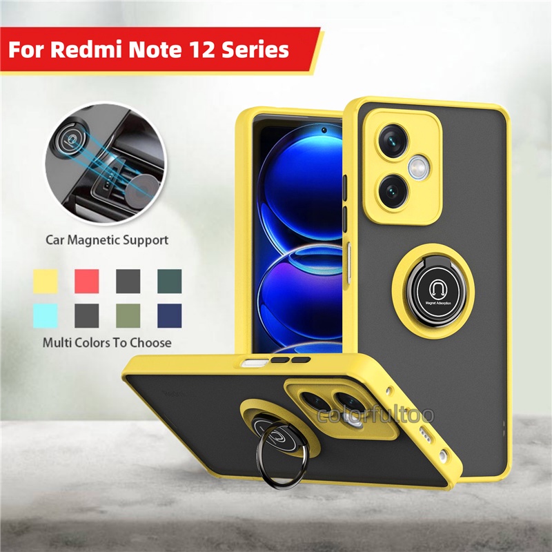 Ốp Điện Thoại PC Cứng Nhám Trong Suốt Chống Sốc Cho Xiaomi Redmi Note 12 Pro Plus 12Pro + Note12Pro Note12 Pro 5G Giá Đỡ