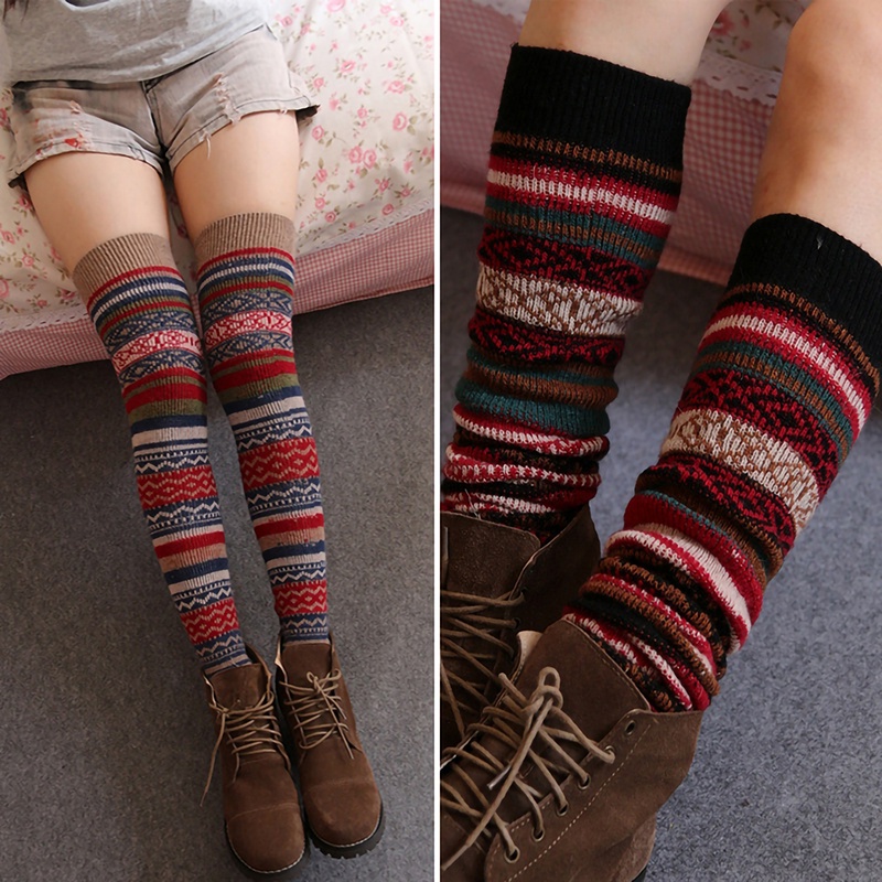 Vớ Đầu Gối Giữ Ấm Nhiều Màu Sắc Hợp Thời Trang