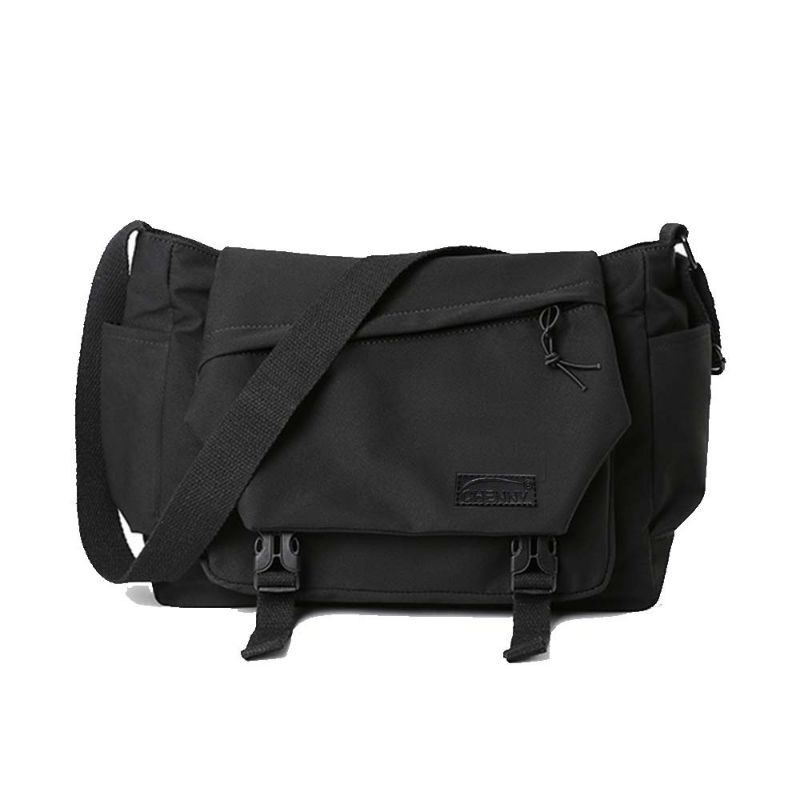 Túi đeo chéo vải bố dành cho nam và nữ ngăn trong rộng rãi