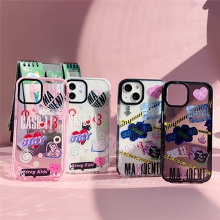 Ốp điện thoại trong suốt chống sốc straykids maxient 143 cho iphone 14 13 13pro 13promax 13mini 14promax 14pro 14plus