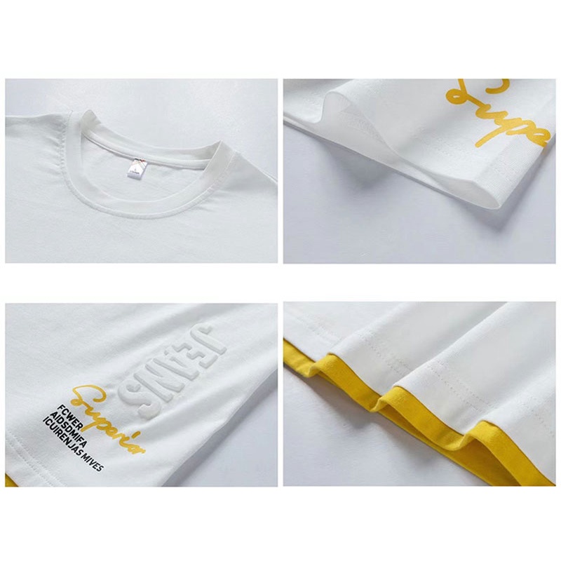 Áo Thun Tay Ngắn Dáng Rộng Vải Lụa Mát Thời Trang Hè Trẻ Trung Cho Nam