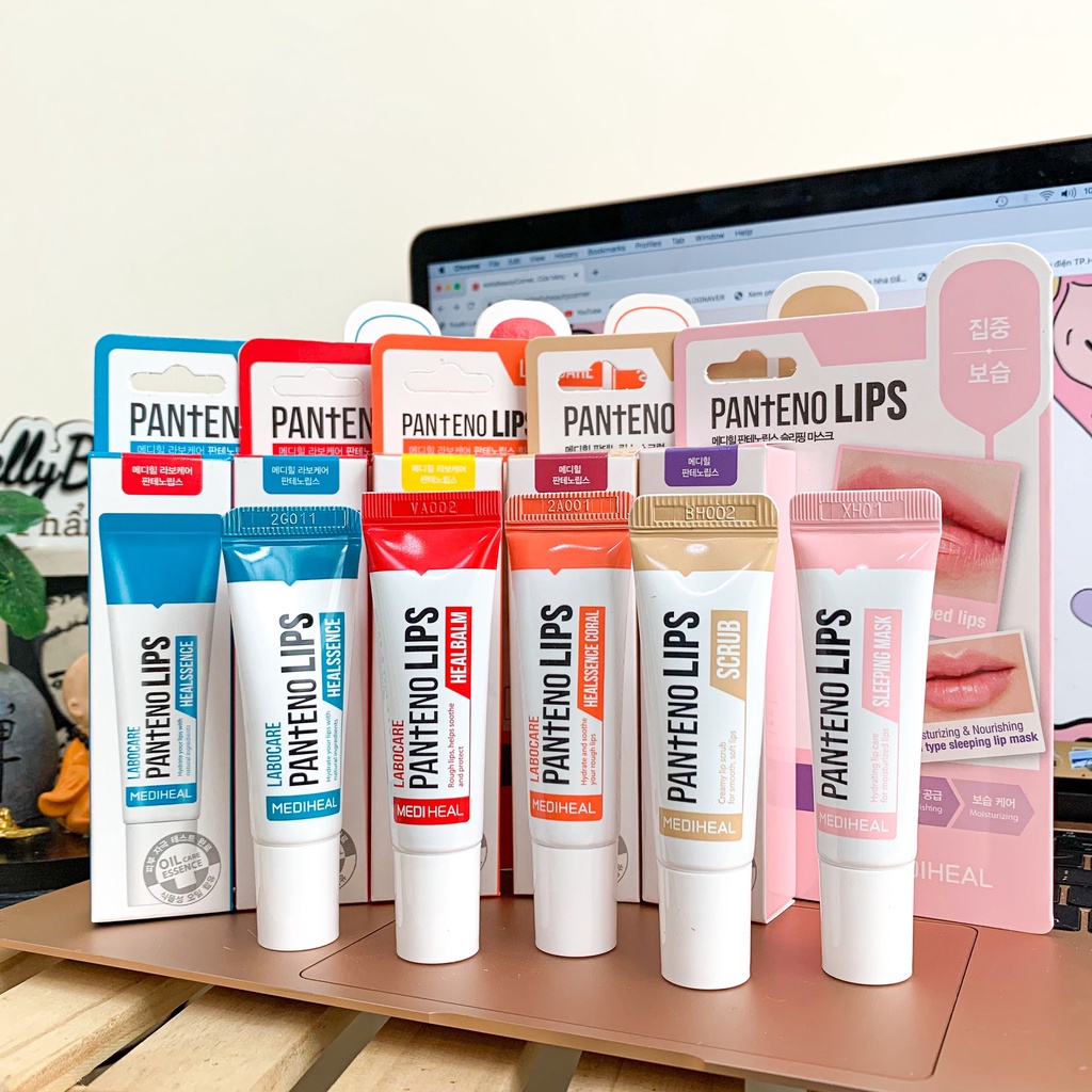 Son dưỡng hồng môi - Mặt nạ ngủ môi - Tẩy tế bào chết MEDIHEAL Labocare PAN+ENO Lips