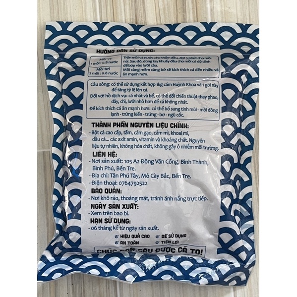 MỒI CÂU HUỲNH KHOA 250g câu cá có vảy