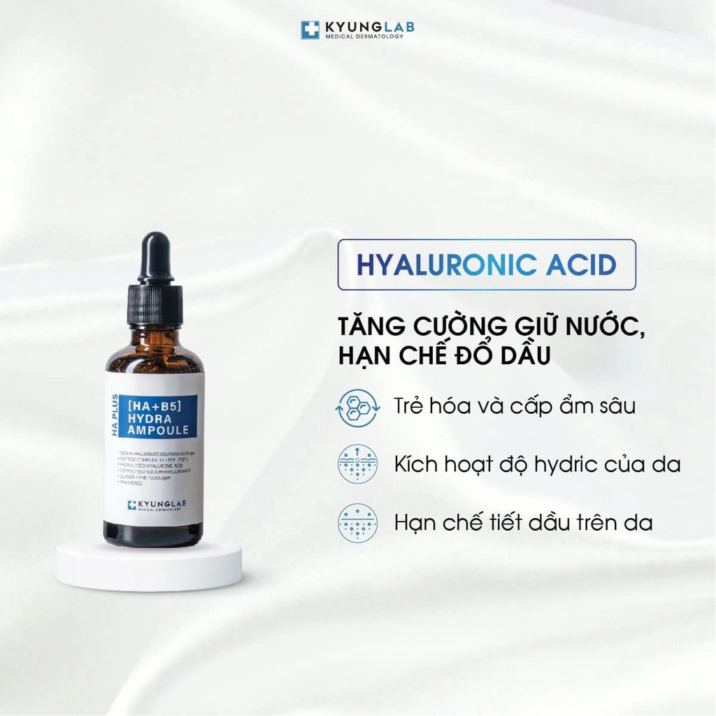 Serum HA B5 KyungLab Hydra Ampoule cấp ẩm cấp nước căng bóng sáng da 50ml