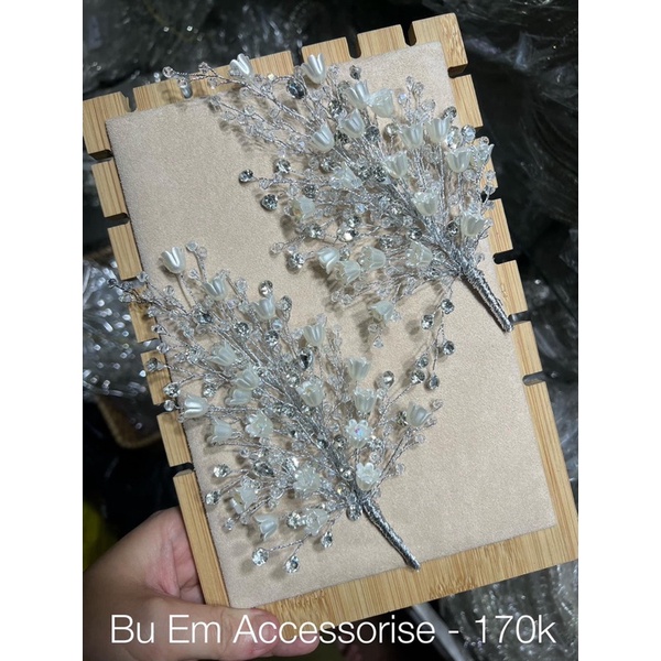 Cài tóc cô dâu gắn đá cao cấp