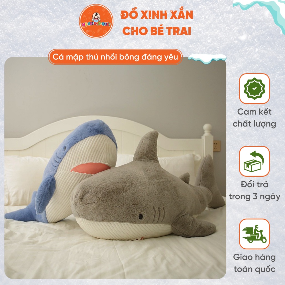 Cá mập nhồi bông ⚡ GIÁ CỰC TỐT ⚡ Thú nhồi bông cá mập siêu đáng yêu quà tặng cho các bé yêu