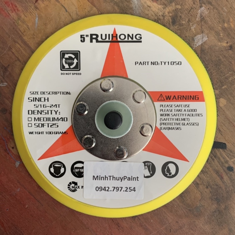 Đế chà nhám tròn 5inch 6inch