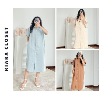 Đầm Sơ Mi Dáng Dài Freesize Vintage Kiara Closet