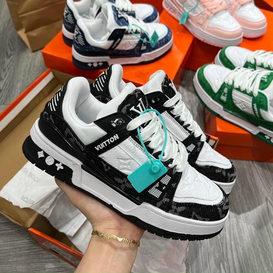 Giày LV Louis Vuitton Trainer,Giày Sneaker LV Nam Nữ Mẫu mới Các màu đế êm bản cao cấp dành cho Nam nữ hot 2022-1_y