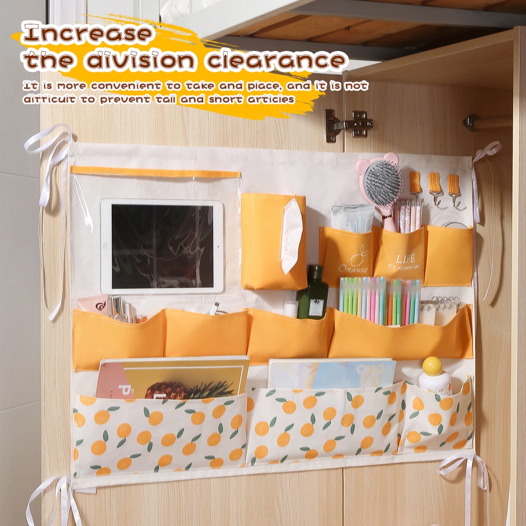JUJIAJIA Fabric wall hanging storage bag behind the door of dormitory wall hanging artifact