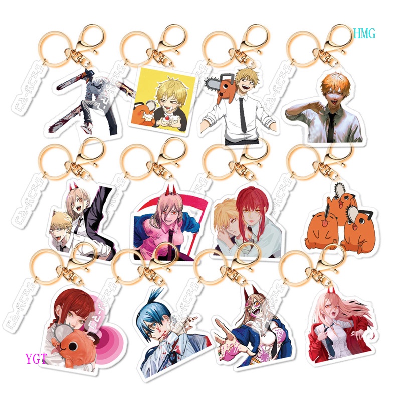 Móc Khóa Hình Nhân Vật Anime Chainsaw Man Pochita Power Makima Angel Hayakawa Aki 6cm
