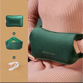  Túi sưởi + ĐAI BỤNG cao câp chống cháy chất liệu nhung xanh 