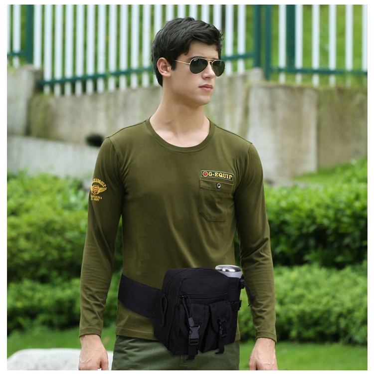 Túi đeo bụng đeo chéo+ túi đựng bình nước.