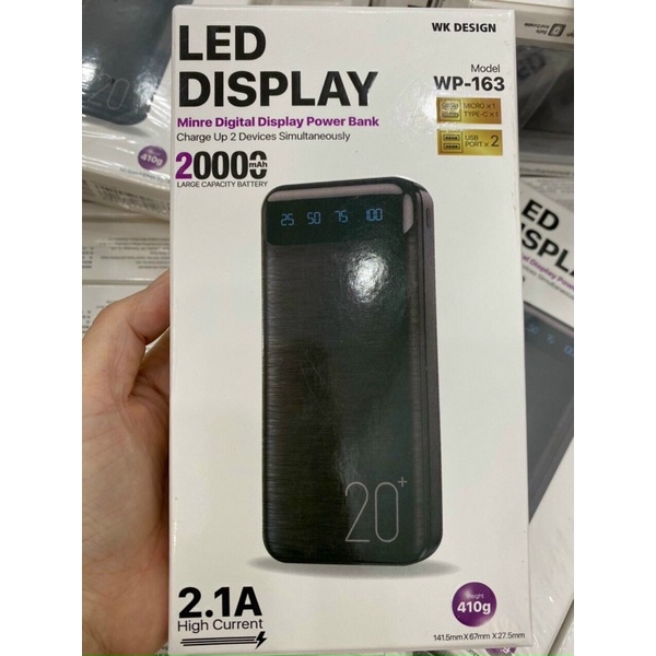 Sạc dự phòng 20000mAh WK WP-163