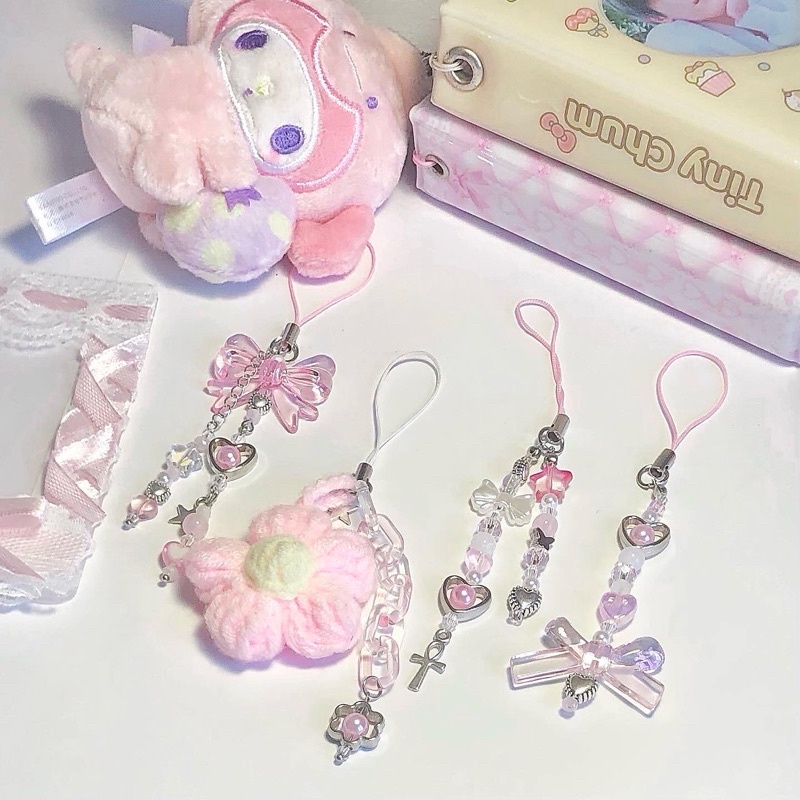 [elwynty Pink collection I ] Keyring | Keychain | Móc khoá màu hồng cute phong cách trang trí collectbook, binder Kpop