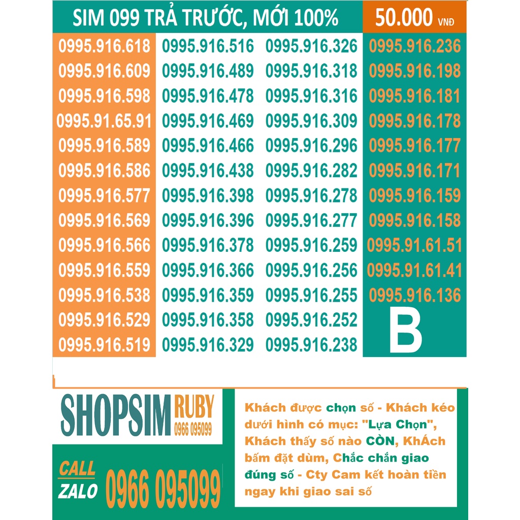 SIM 099 TRẢ TRƯỚC - CHỌN SỐ - PHỦ SÓNG TOÀN QUỐC, NGHE GỌI, NHẮN TIN, 4G, CAM KẾT CHƯA LÀM BẤT KỲ DỊCH VỤ NÀO,