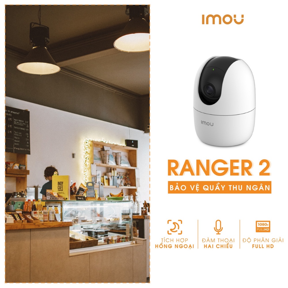 Camera wifi imou lắp trong nhà ngoài trời quay 360 hình ảnh nét đẹp nói chuyện 2 chiều A22P F22P
