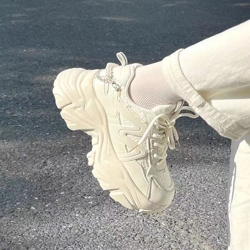 Giày Thể Thao Đế Dày Tăng Chiều Cao Thoáng Khí Thời Trang Xuân Thu Cho Nữ