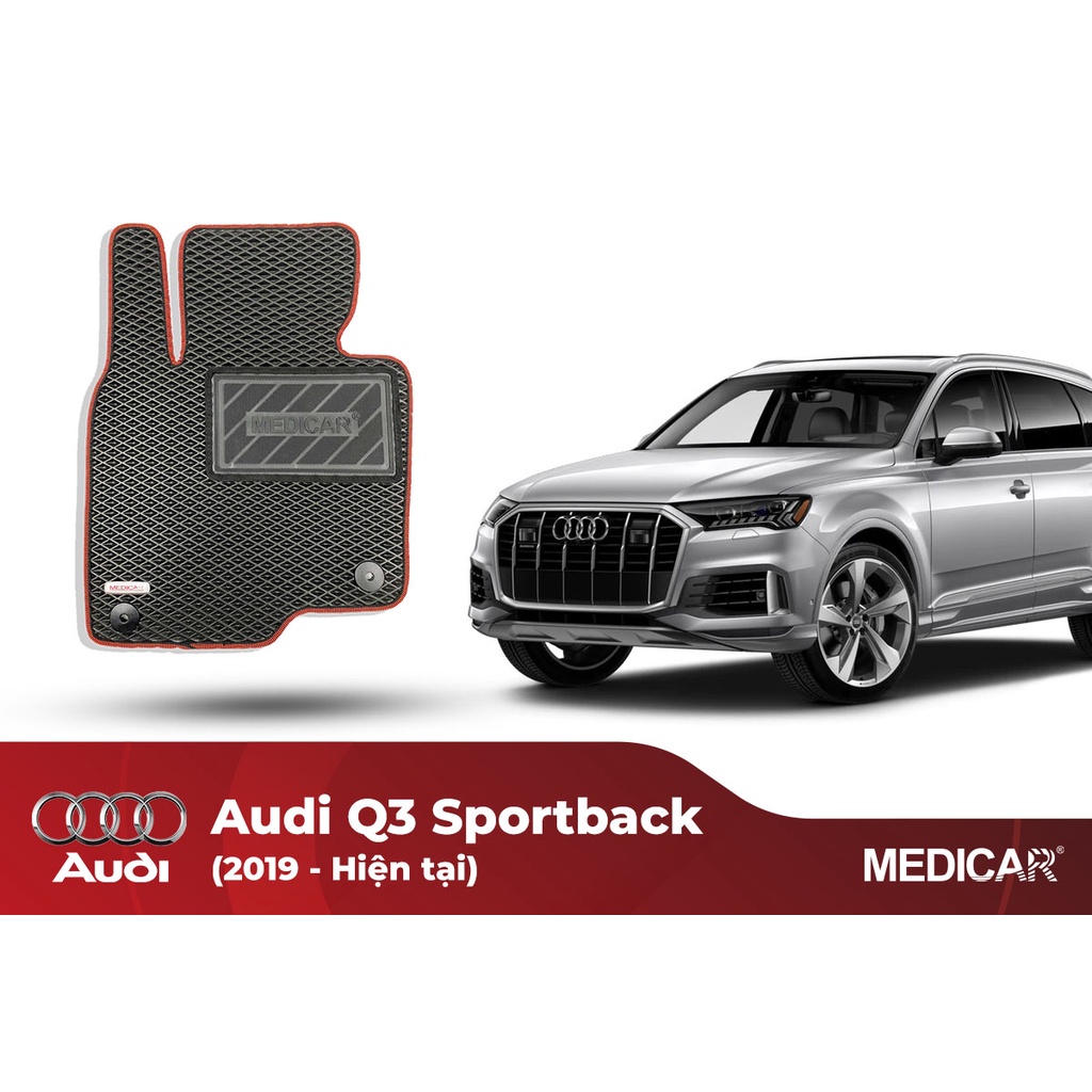 Thảm lót sàn ô tô Medicar xe Audi Q3 Sportback (2019->hiện tại) - chống nước, không mùi, ngăn bụi bẩn