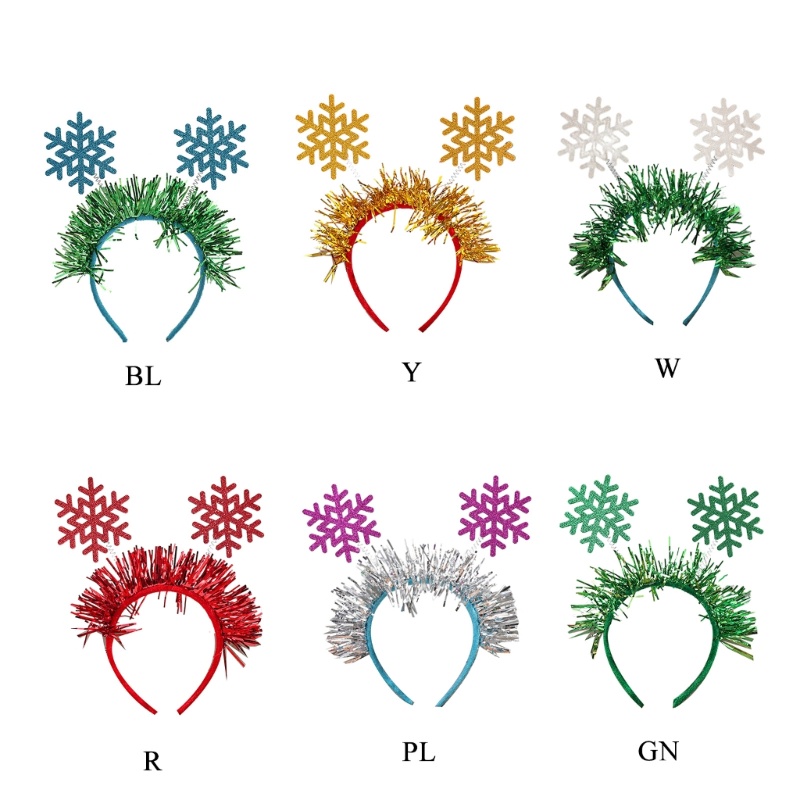 Băng Đô Cài Tóc Hình Hoa Tuyết Lấp Lánh Mừng Giáng Sinh Năm Mới