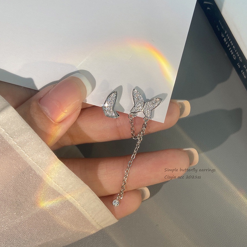 Khuyên Tai Hình Bướm Dễ Thương Phong Cách Hàn Quốc