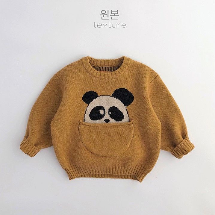 Áo Sweater Thu Đông Chui Đầu Mềm Mại Có Túi Lớn In Họa Tiết Hoạt Hình Nhật Bản Cho Bé Trai Và Gái