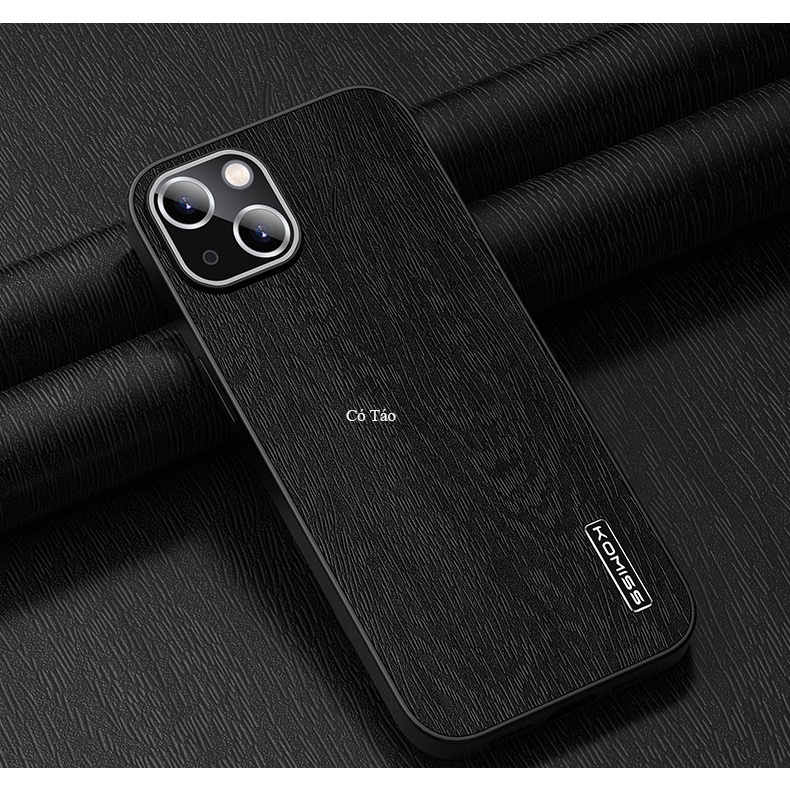 Ốp Lưng Iphone KOMISS 7 Plus/8plus/xs/xr/xs max/11promax/12 mini/12 pro max/13 pro max/cạnh vuông lưng PU KOMISS