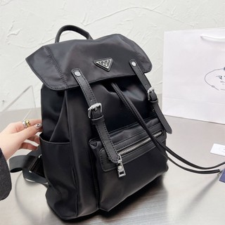 RCN7 PRADA 2022 new men's and women's nylon backpack simple drawstring large capacity travel bag backpack backpack