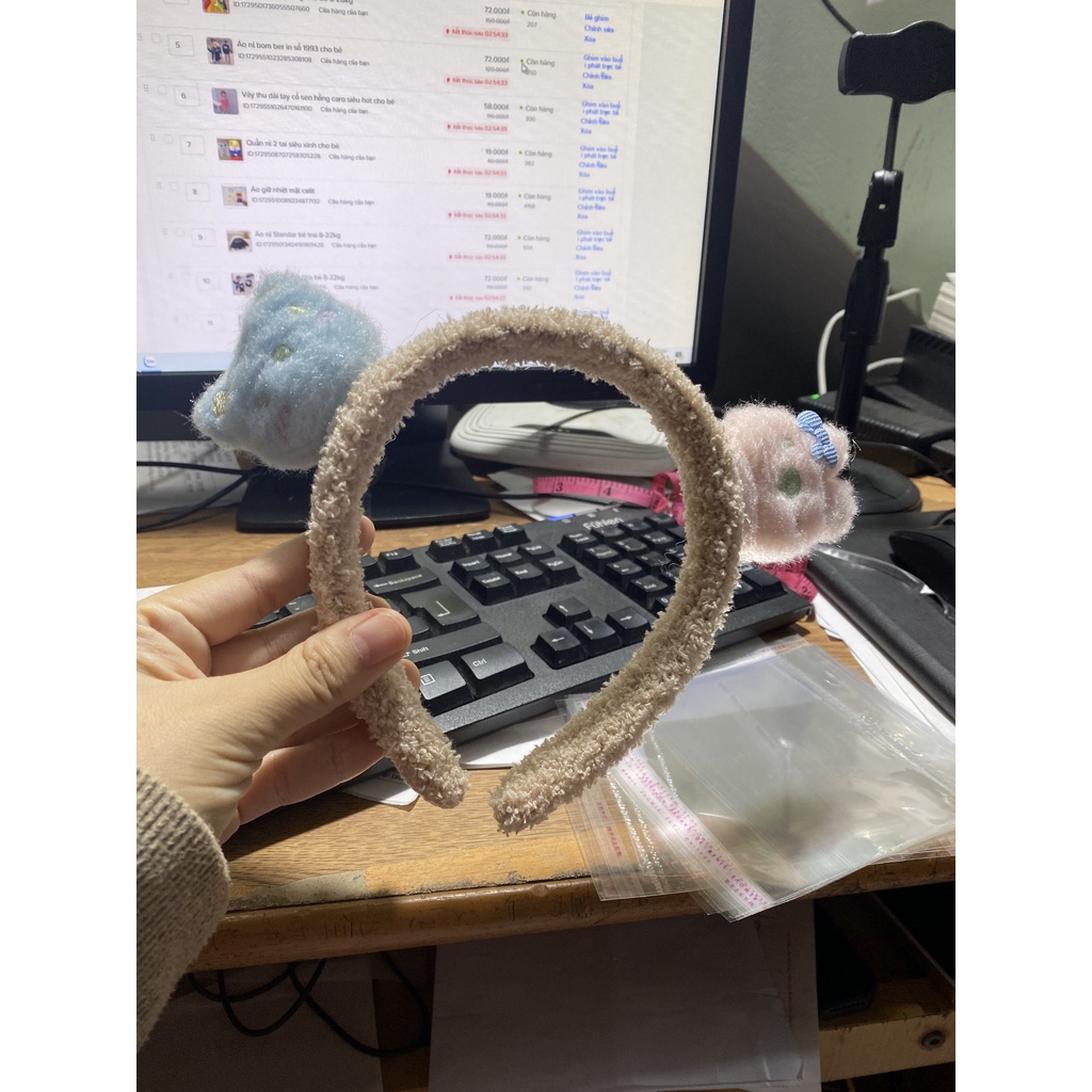 Băng Đô Cài Tóc Họa Tiết Mèo Kitty Melody Dễ Thương Cho Bé