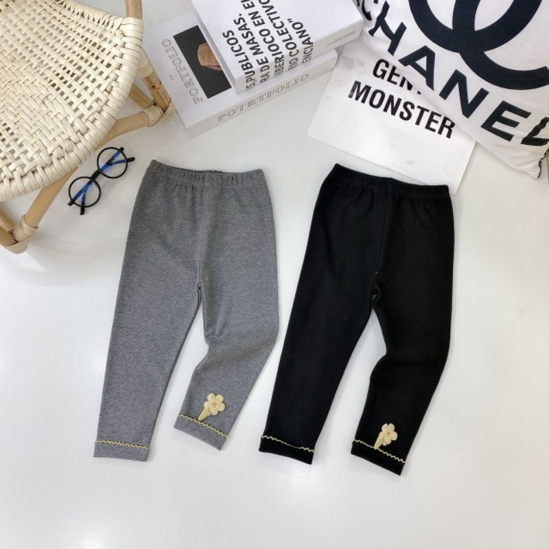 Quần legging cotton bé gái 2-7y