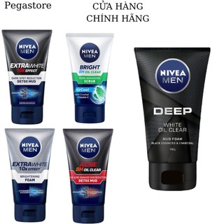 Sữa rửa mặt ngừa mụn nivea men acne oil clear 10x acne reduction foam /acne oil clear 10x / detox mud / mud foam