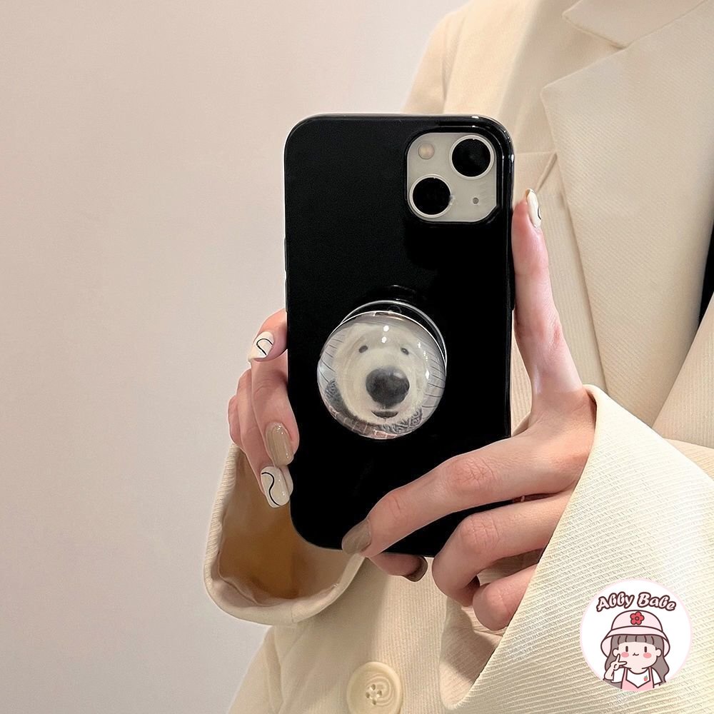 Ốp Điện Thoại TPU Mềm Chống Mồ Hôi Có Giá Đỡ Hình Chú Cún Dễ Thương Cho IPhone 14 Pro Max 11 7Plus 13 12 11 Pro Max X XS